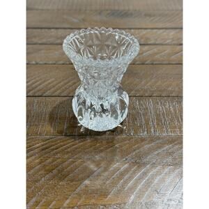 Princess House Genuine Lead Crystal Glass 3" Toothpick Holder Vase